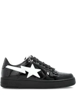 ベイプスター　スニーカー　エナメルブラック BAPE エナメル ブラック スニーカー