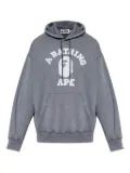 A BATHING APE® logo-print cotton hoodie - Grey