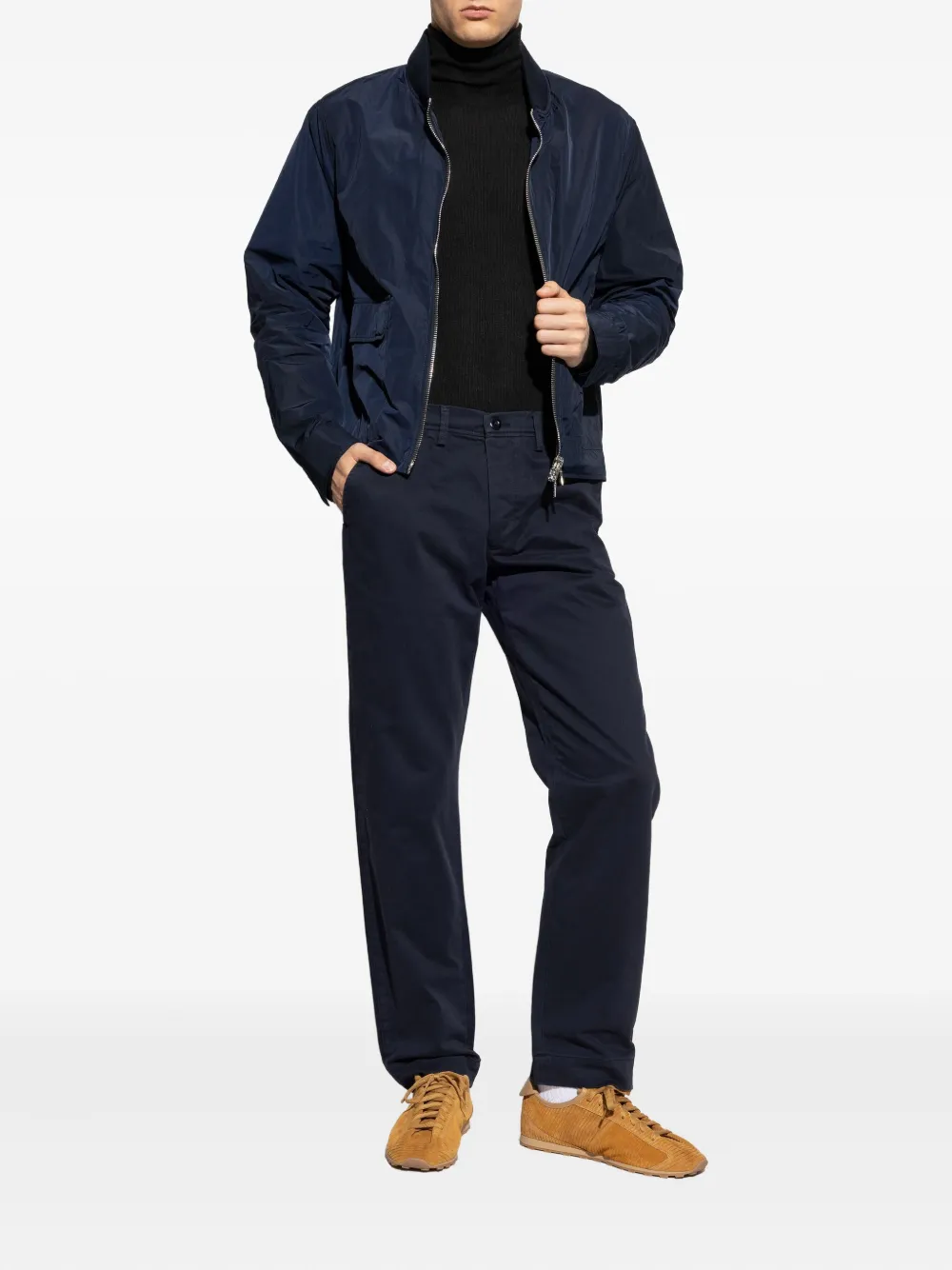 Officine Generale organic cotton trousers - Blauw