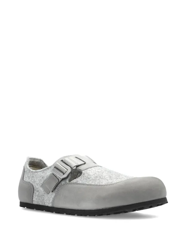 Birkenstock Men\'s Barrie Grey and‎ White Leather Loafers EU42 Regular Fit 289271 Birkenstock  main image 4