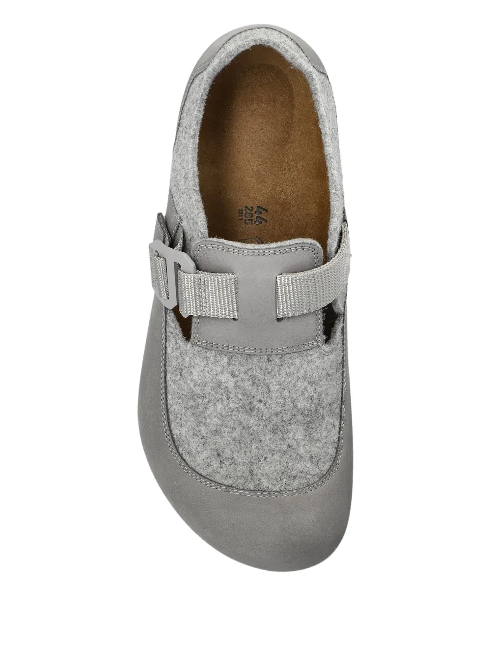 Birkenstock London Nova buckle-strap felt loafers Grey