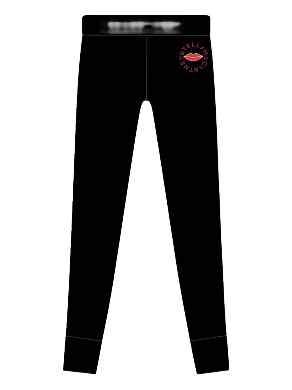 Stella Mccartney Kids' Lip-print Leggings In Black