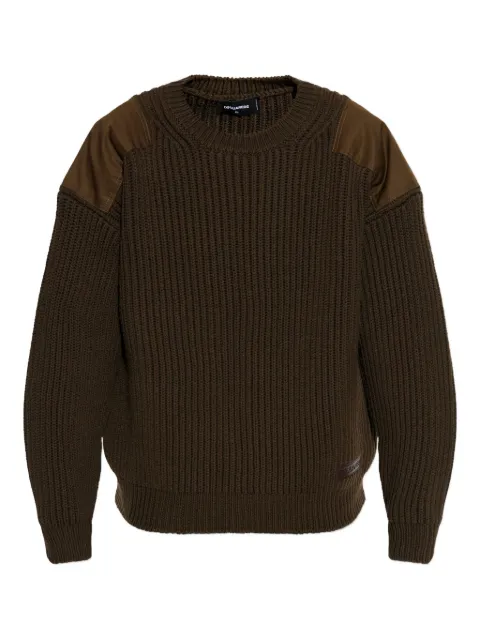 DSQUARED2 shoulder-patch ribbed-knit jumper