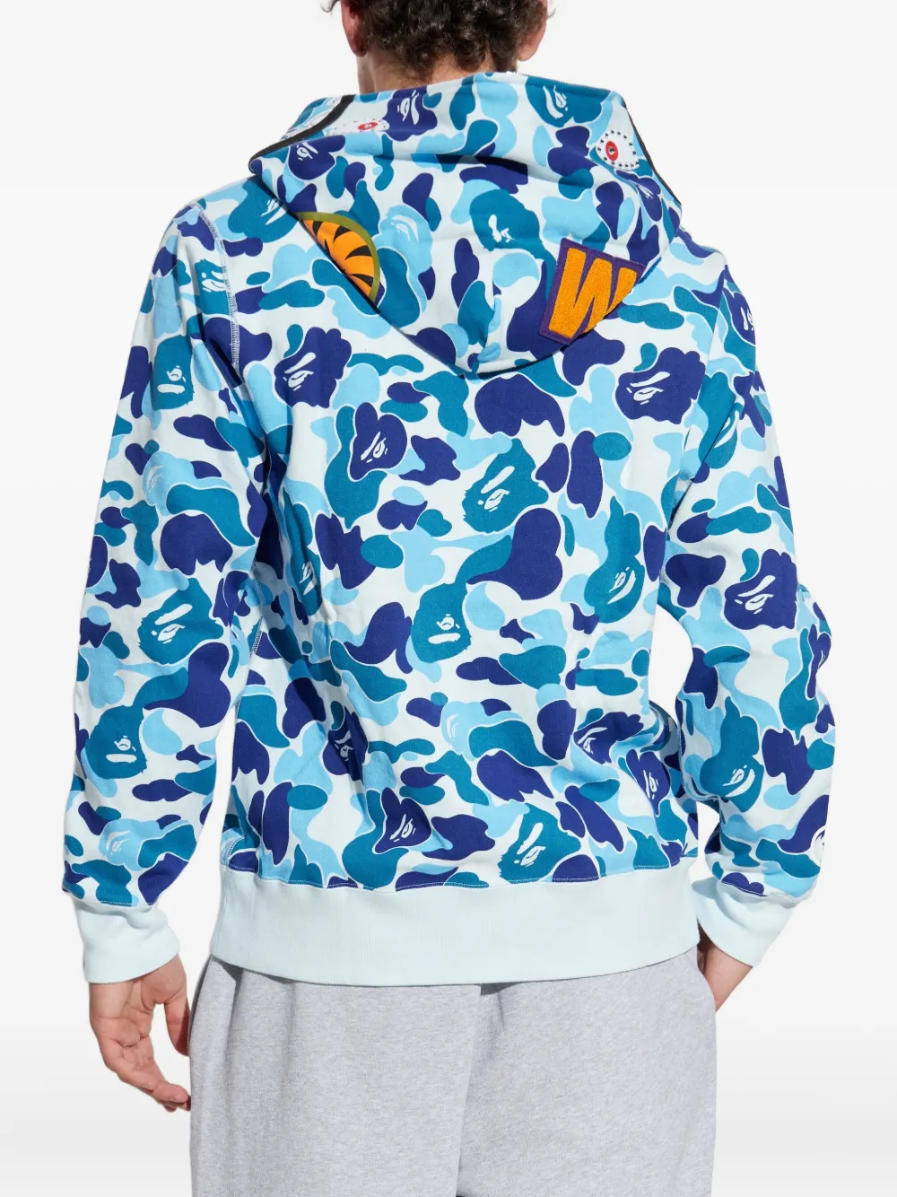 A Bathing Ape Camouflage-pattern Hoodie In Blue