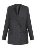 Officine Generale double-breasted checked blazer - Grey