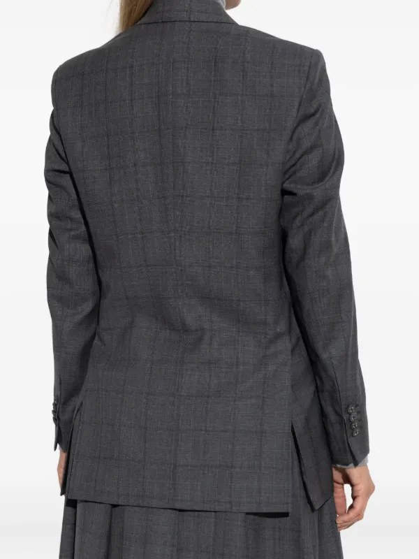 Officine Generale チェック ダブルジャケット | グレー | FARFETCH JP