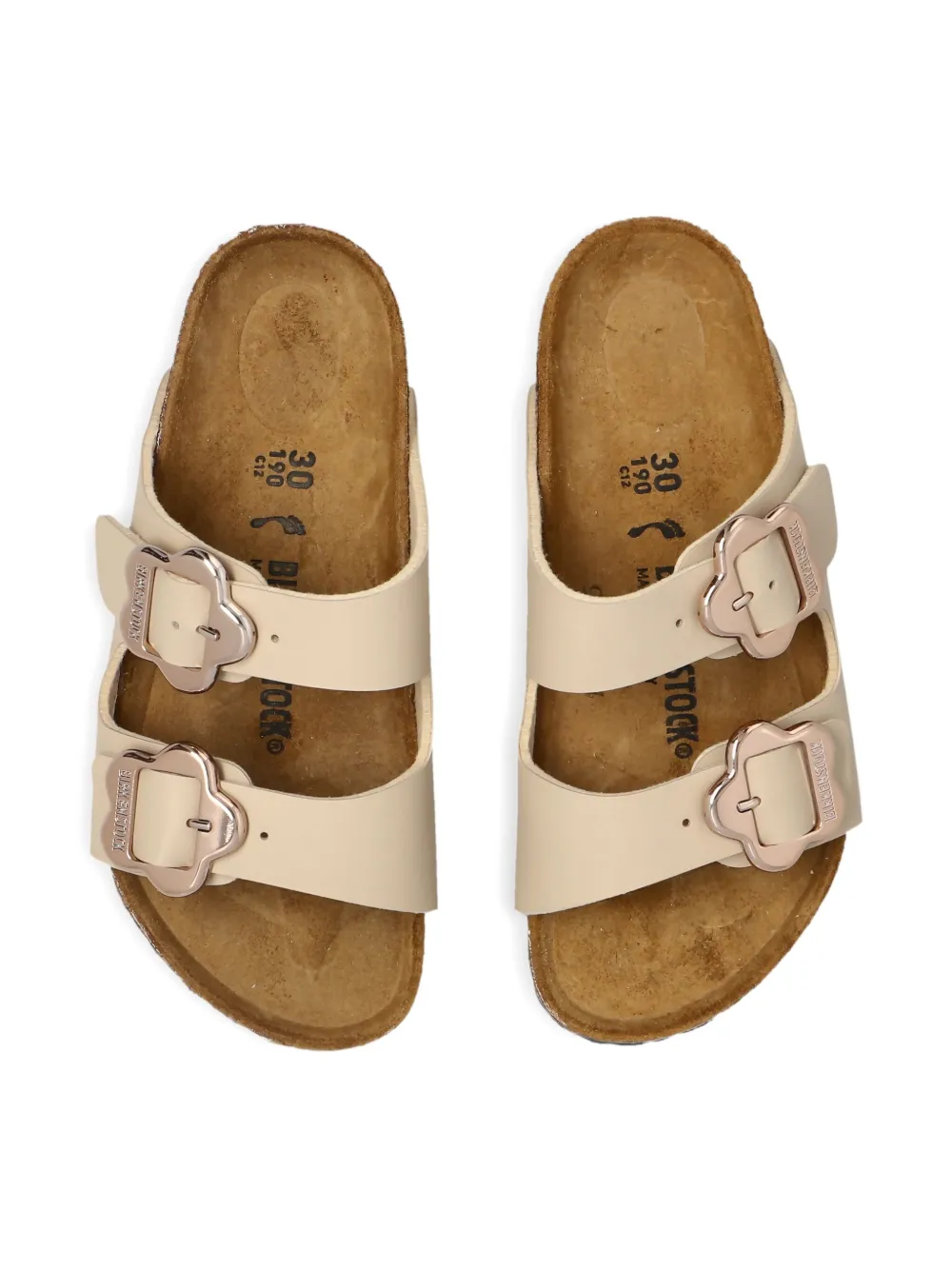 Birkenstock Kids flower-buckle sandals Neutrals