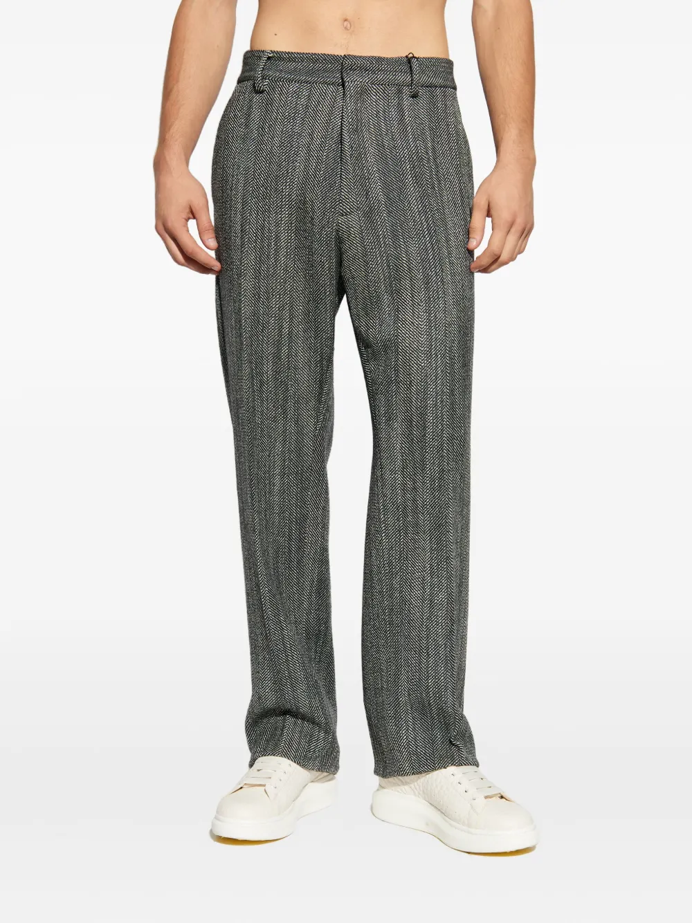 DSQUARED2 herringbone wool trousers | Grey | Image 1