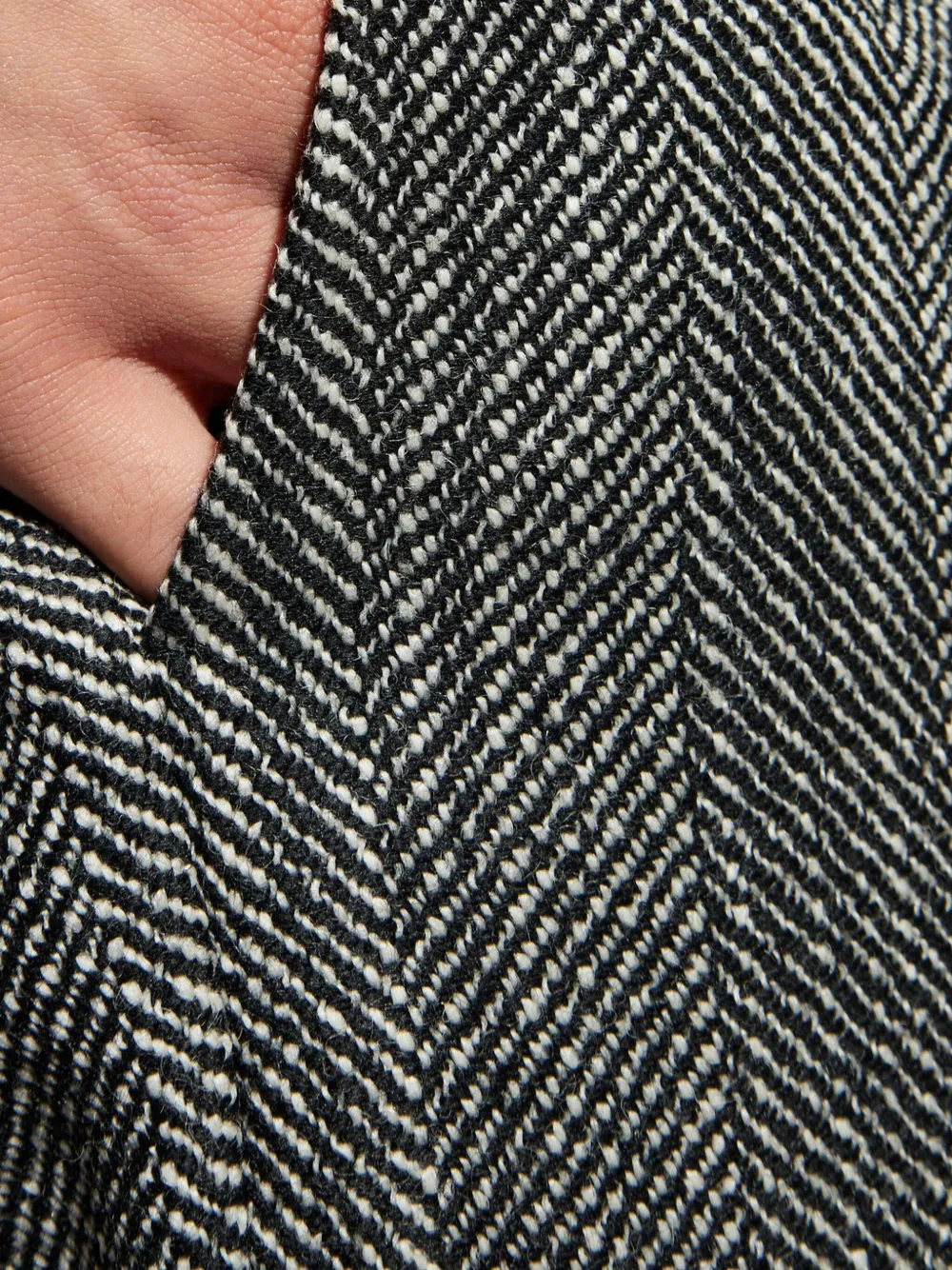 Dsquared2 Herringbone Wool Trousers In Gray