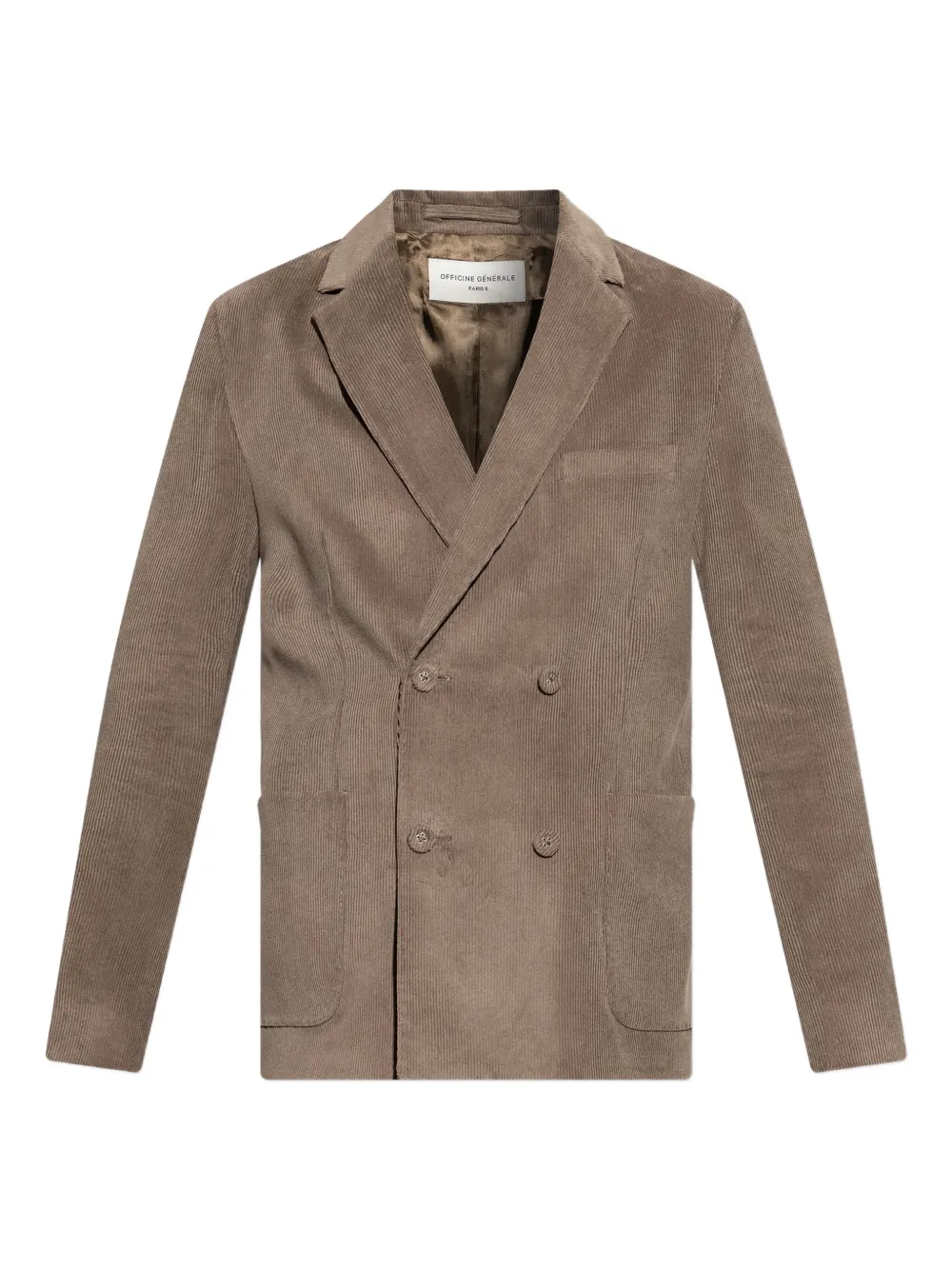 Officine Generale Leon double-breasted corduroy blazer | Neutrals | Image 1