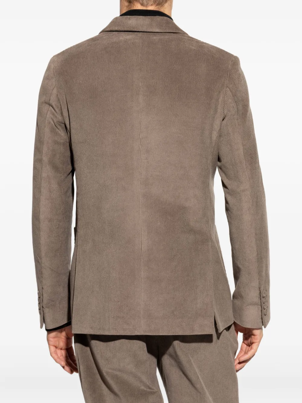 Officine Generale Leon Double-breasted Corduroy Blazer In Neutral