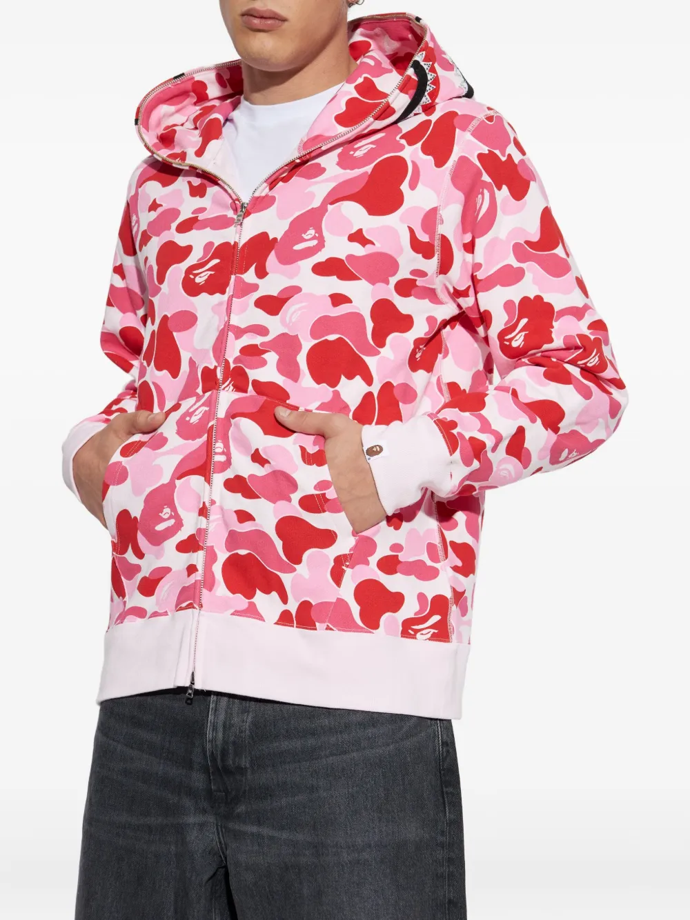 A Bathing Ape Camouflage-pattern Hoodie In Pink