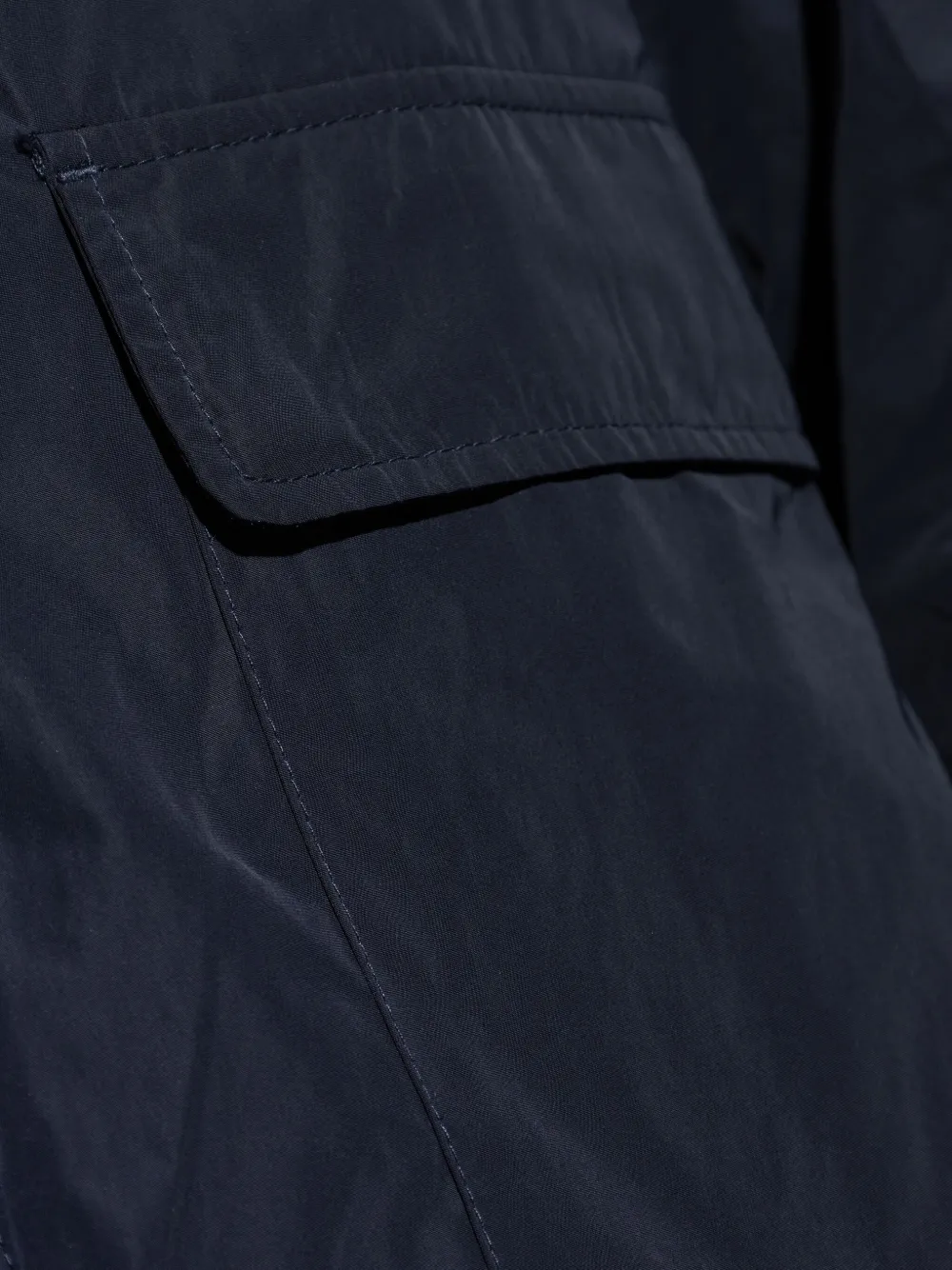 Officine Generale Nathane Zip-up Bomber Jacket In Blue