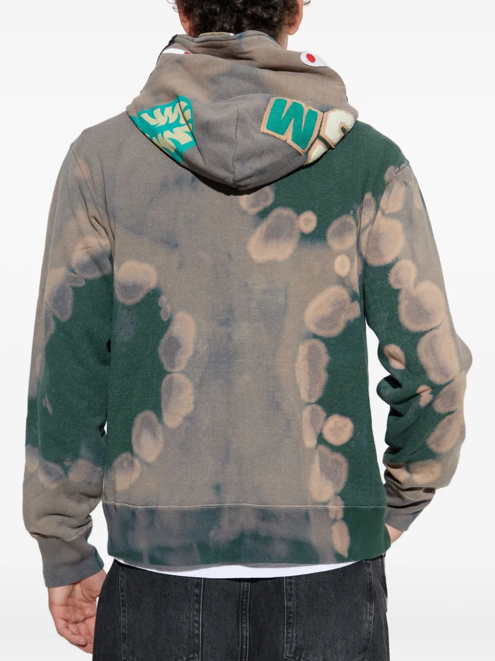 A Bathing Ape Tie-dye Pattern Hoodie In Black