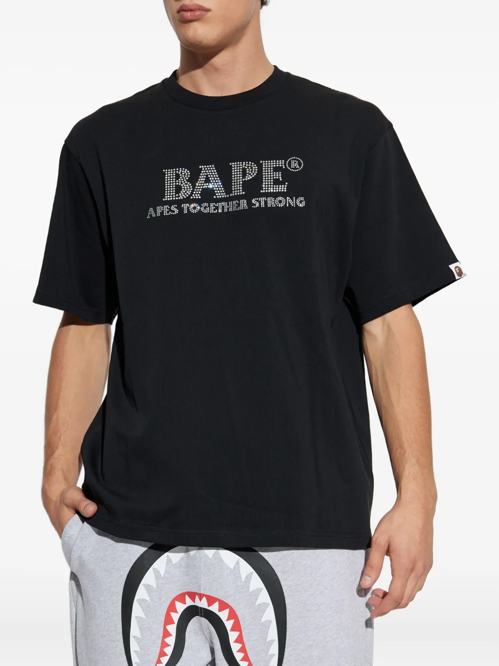 A Bathing Ape Rhinestone-embellished T-shirt In Blue