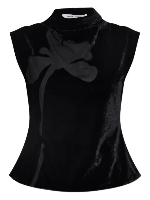 SAMSOE SAMSOE flower-applique velvet top