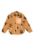 Liewood cherry-print fleece jacket - Brown