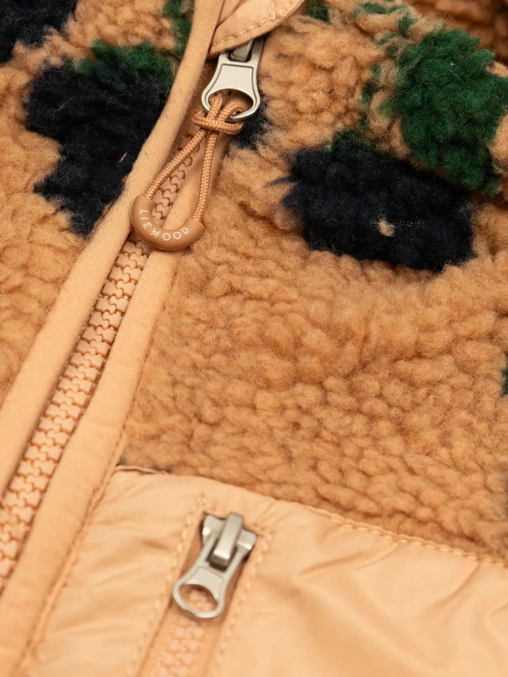 Liewood Fleece jack met kersenprint Bruin