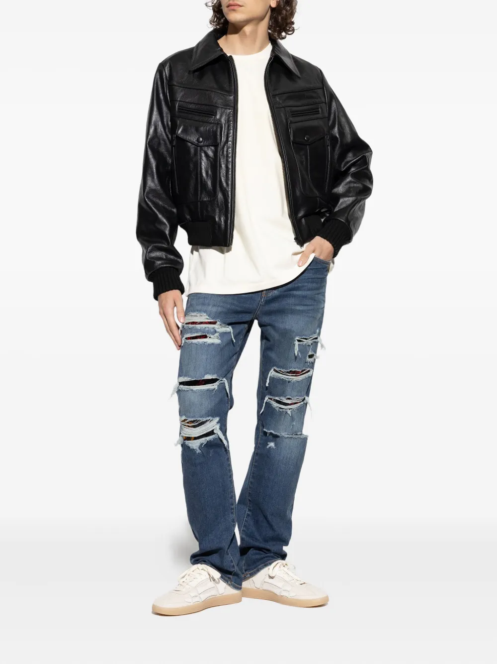 AMIRI distressed-effect jeans - Blauw