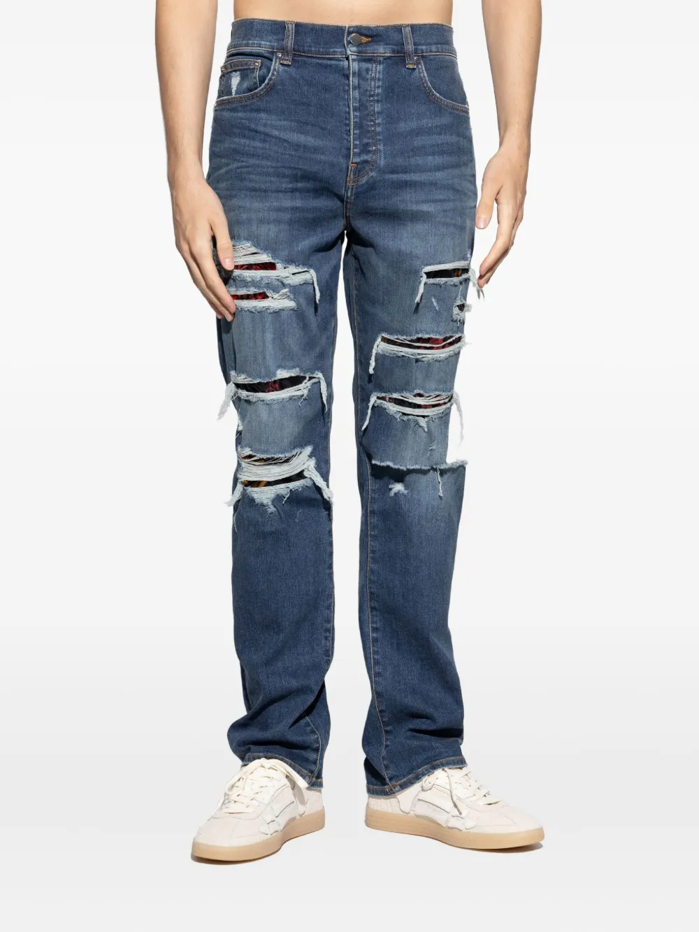 AMIRI Gerafelde jeans Blauw
