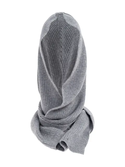 By Malene Birger hooded ribbed scarf