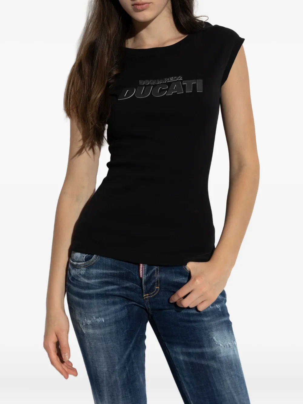 Dsquared2 Ducati X D2 Top Mit Logo In Black