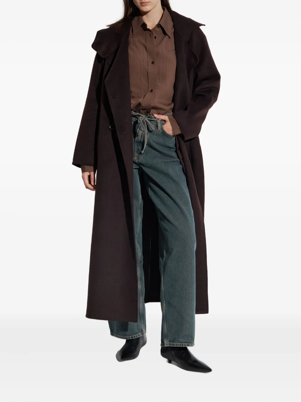 SAMSOE SAMSOE belted double-breasted coat | Double Breasted & Peacoats | Image 2