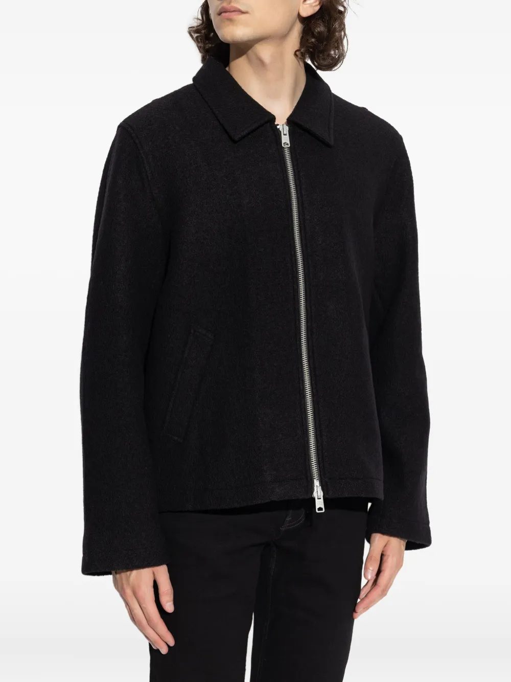  Allsaints Zip-front Wool Jacket - Black 