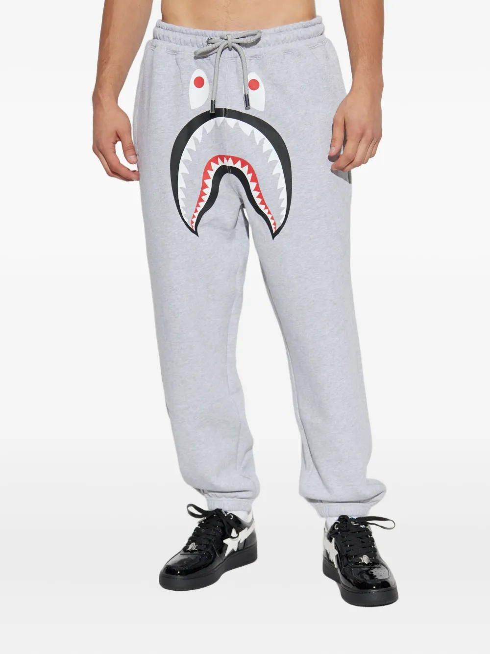 A Bathing Ape Shark-head Track Pants In Gray
