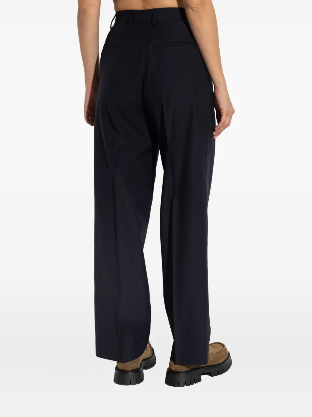 Officine Generale Belt Loop Casual Pants In Black