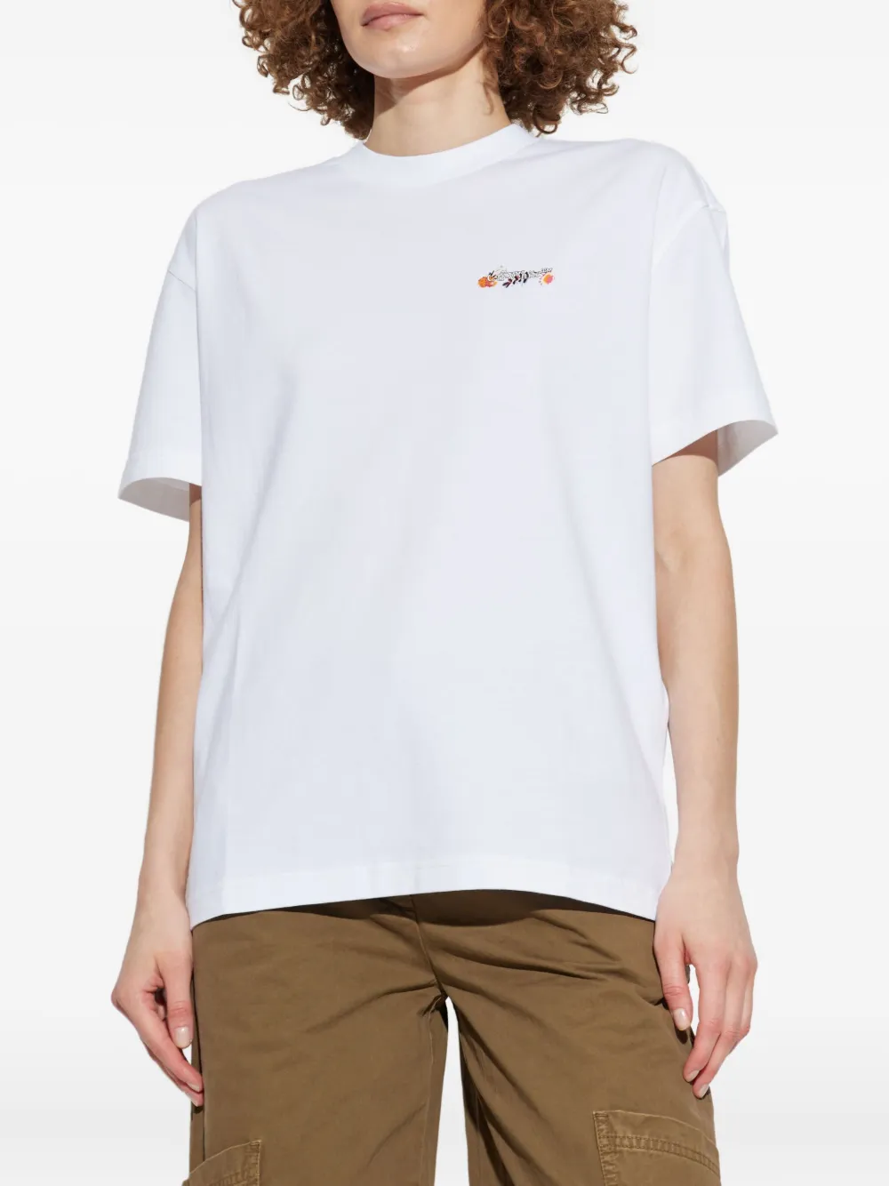 Off-White T-shirt met print Wit