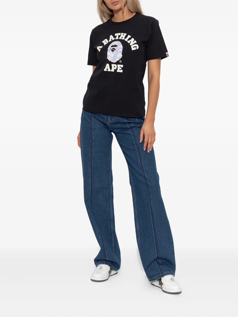 A Bathing Ape Graphic-print T-shirt In Black