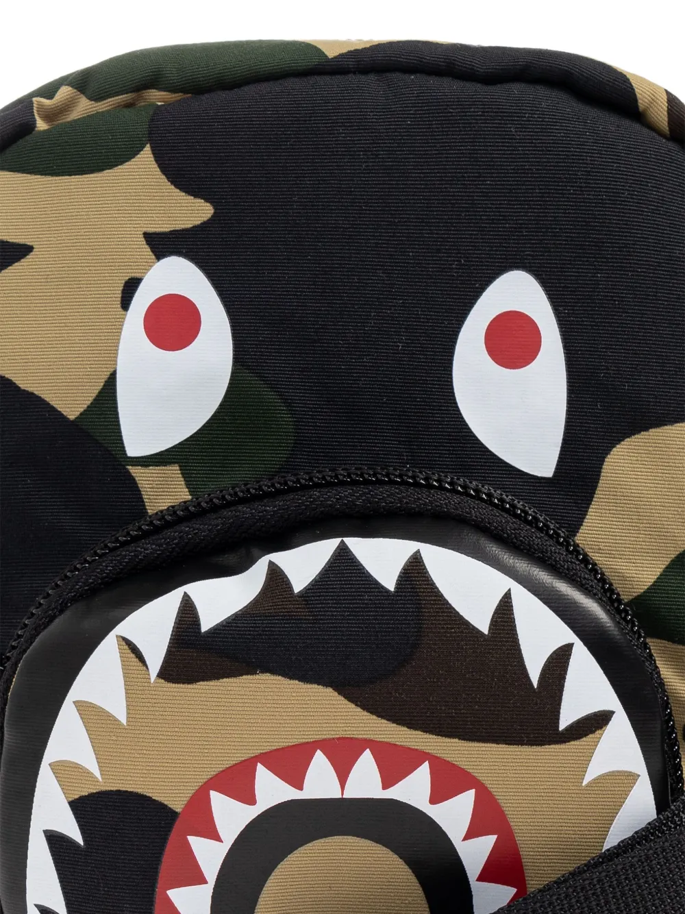 A Bathing Ape Camo-shark Messenger Bag In Yellow