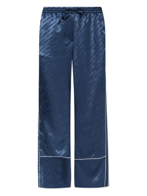 Off-White logo-pattern piped trousers