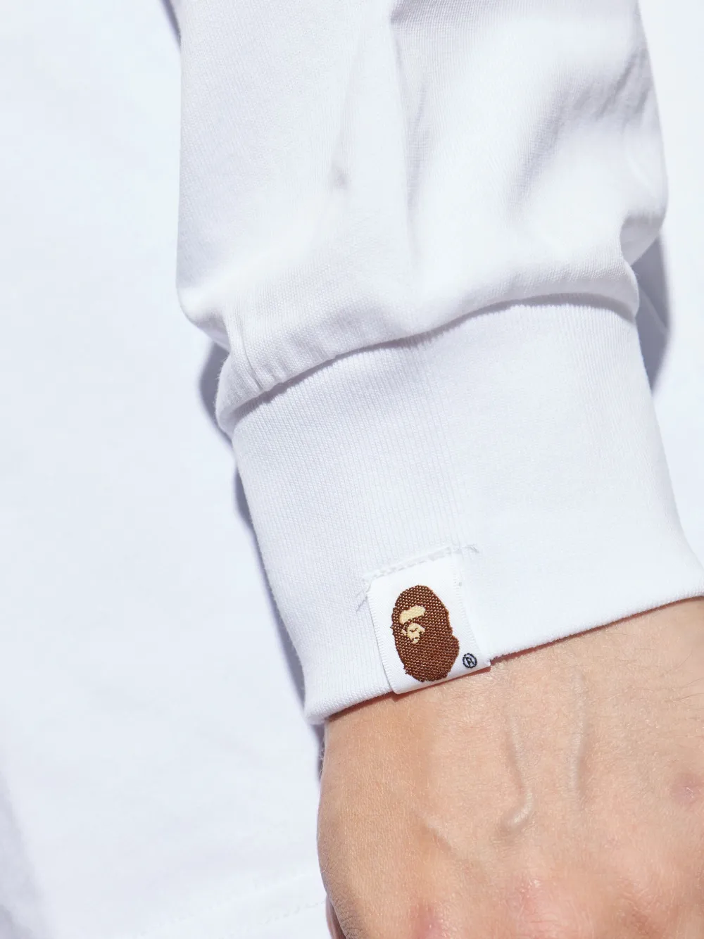 A BATHING APE Sweater met lange mouwen en print Wit