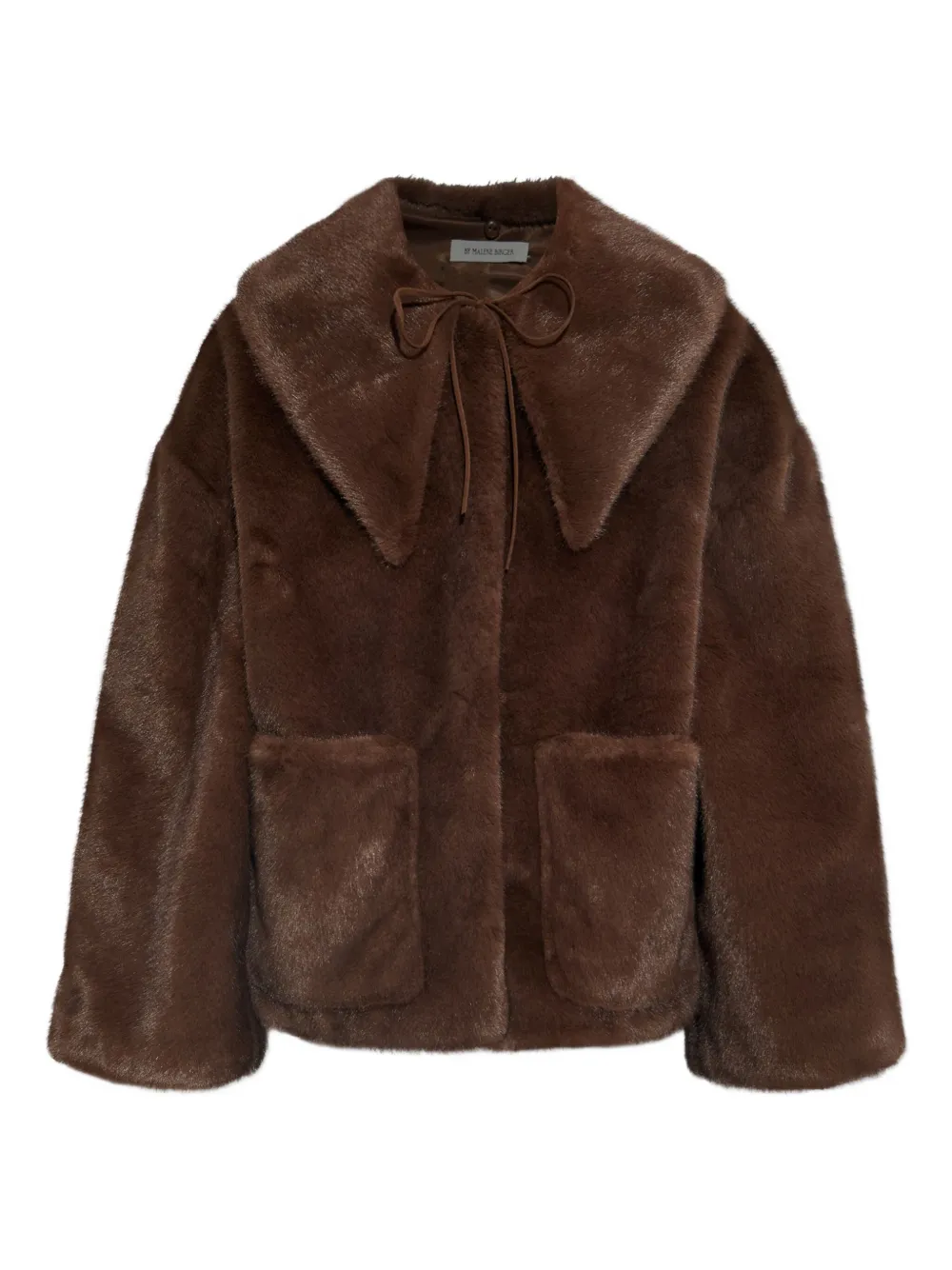 By Malene Birger Faux-fur Patch-pocket Jacket In Brown