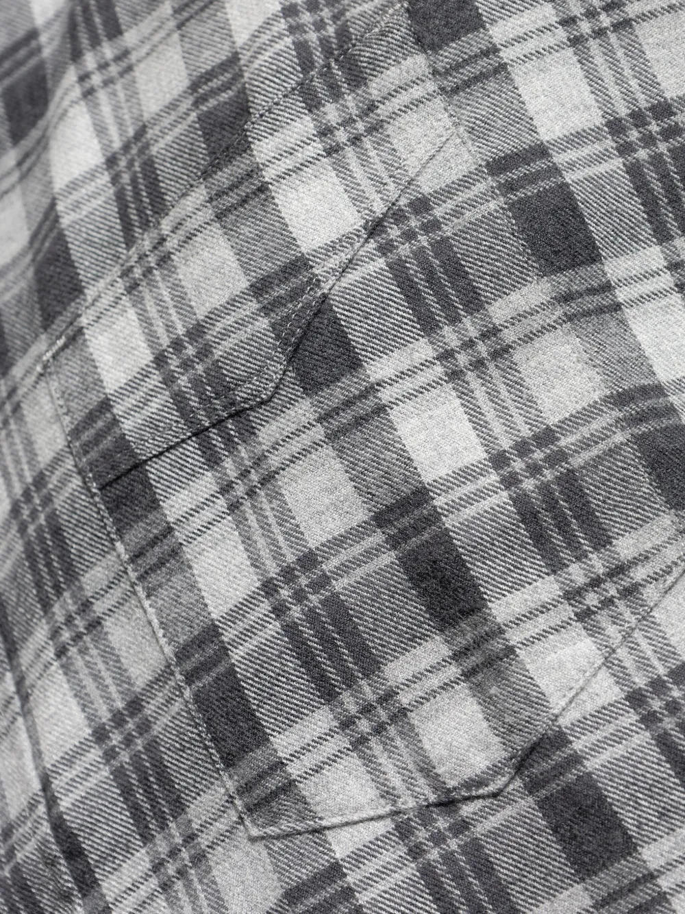 Officine Generale Geruit overhemd met borstzak Grijs