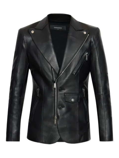 DSQUARED2 بليزر جلد بصف أزرار