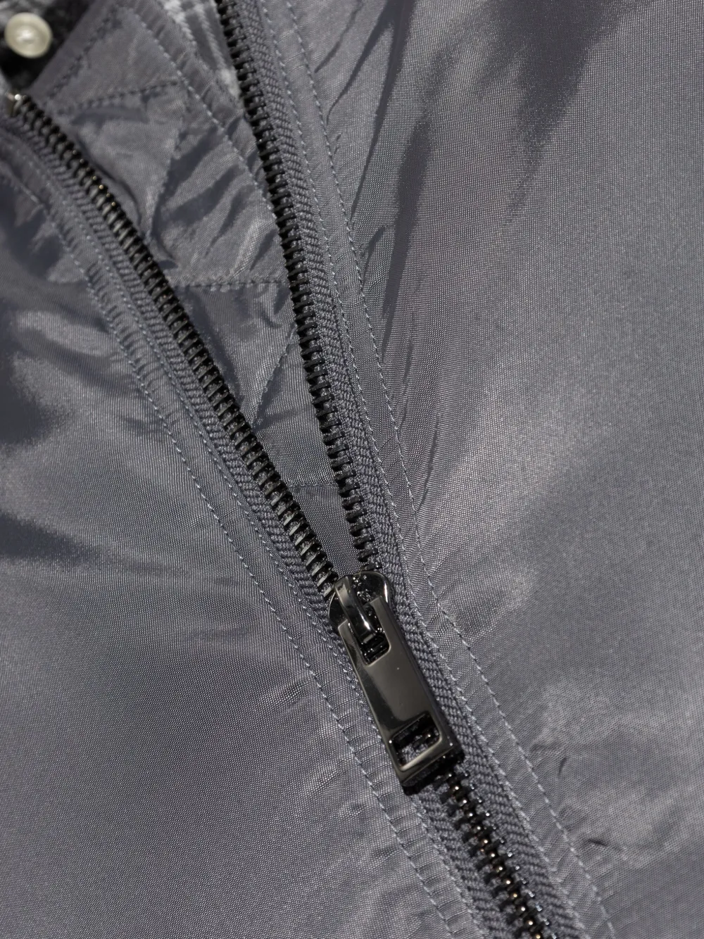 Officine Generale Padded Zip-up Bomber Jacket In Gray