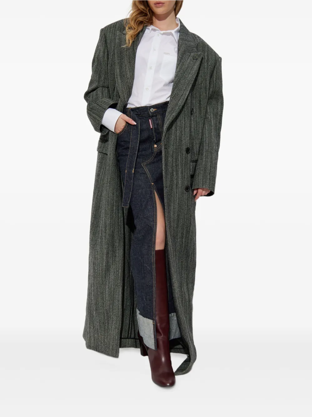 DSQUARED2 falda midi con cinturón en colaboración con Magliano | Faldas rectas | Image 2