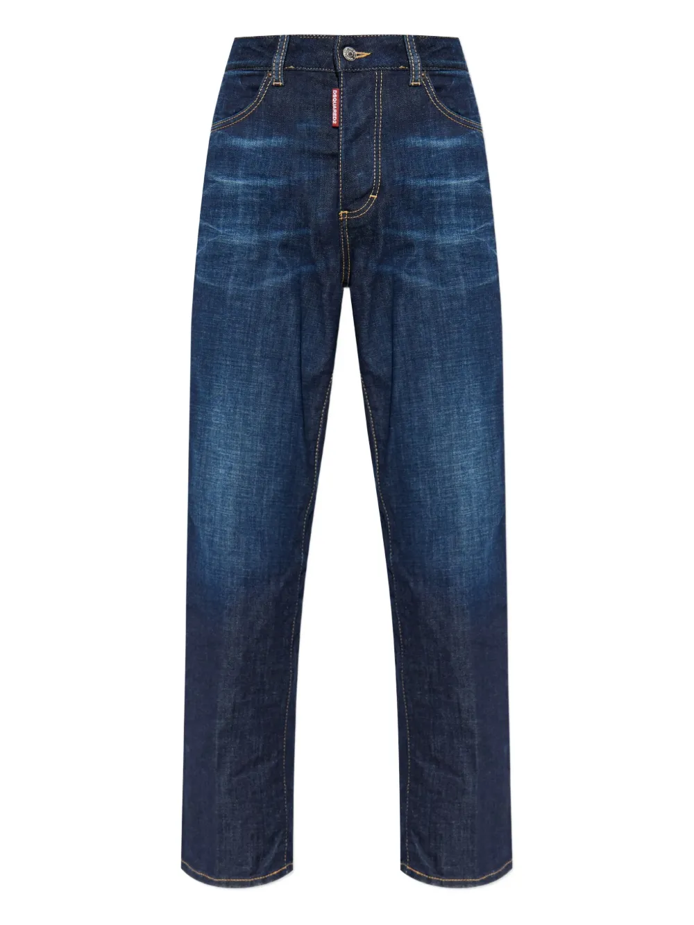 Dsquared2 Belt Loop Denim Trousers In Brown