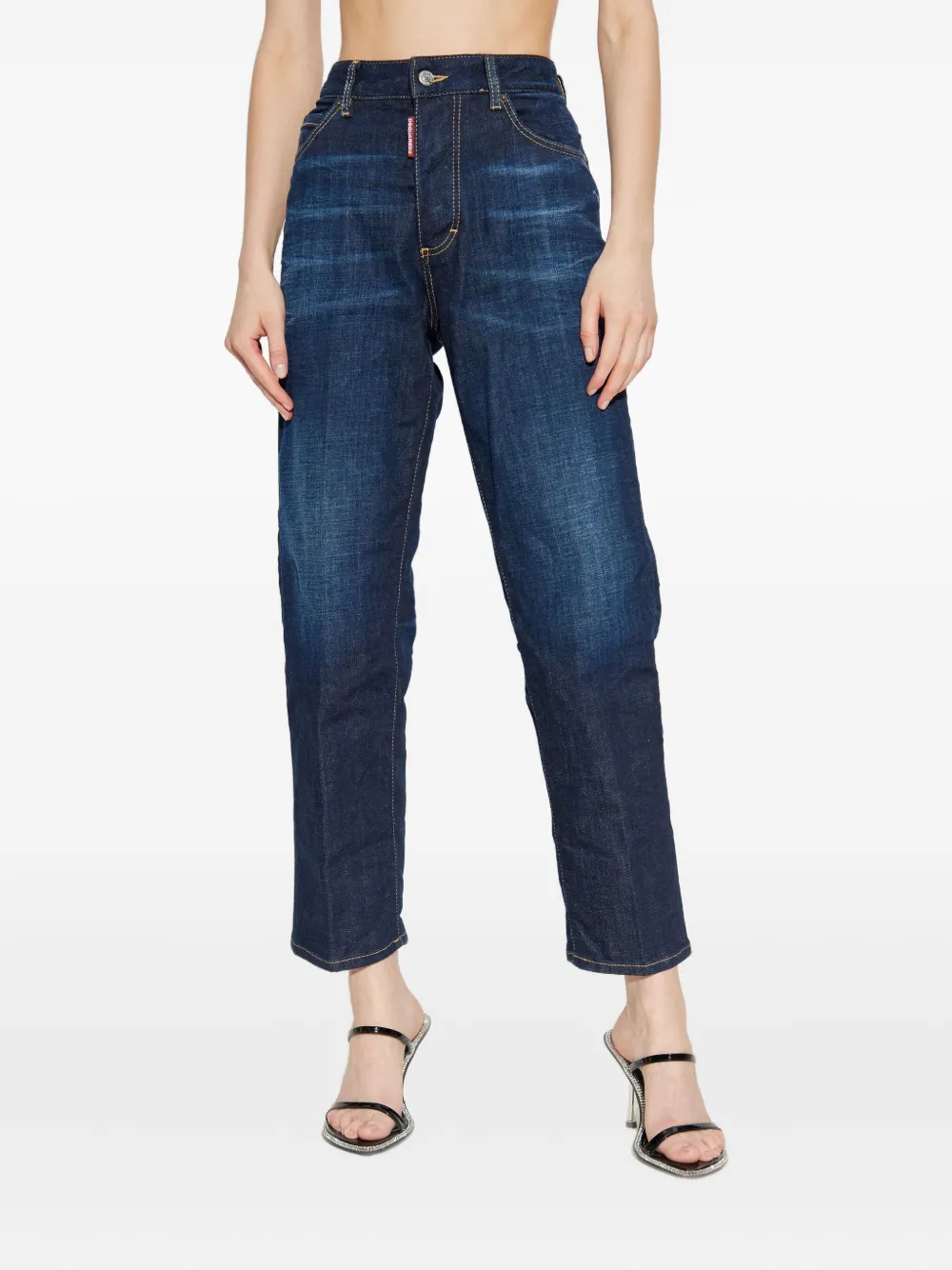 Dsquared2 Belt Loop Denim Trousers In Brown
