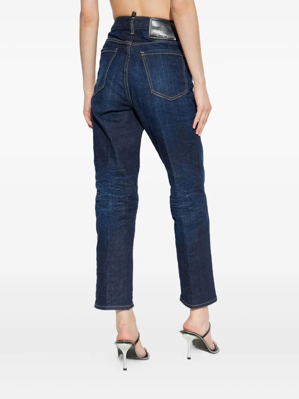 Dsquared2 Belt Loop Denim Trousers In Brown