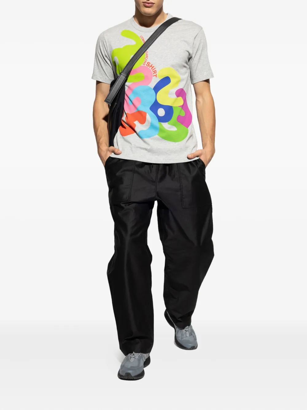 Comme Des Garçons Shirt abstract-print T-shirt - Grijs