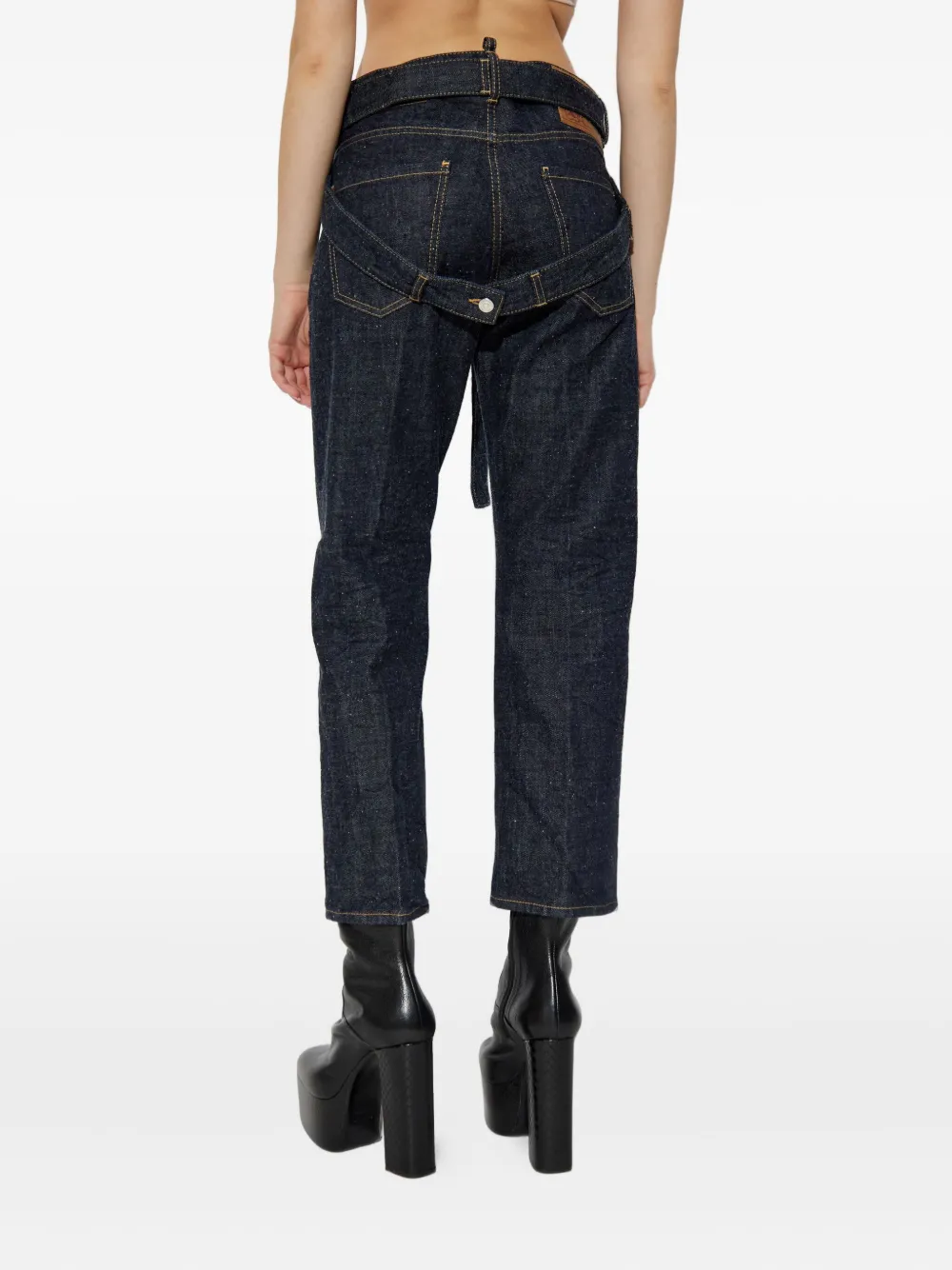 Dsquared2 Belted Jeans In Blue