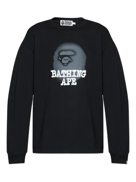 A BATHING APE® Ape Head spray-paint long-sleeve T-shirt