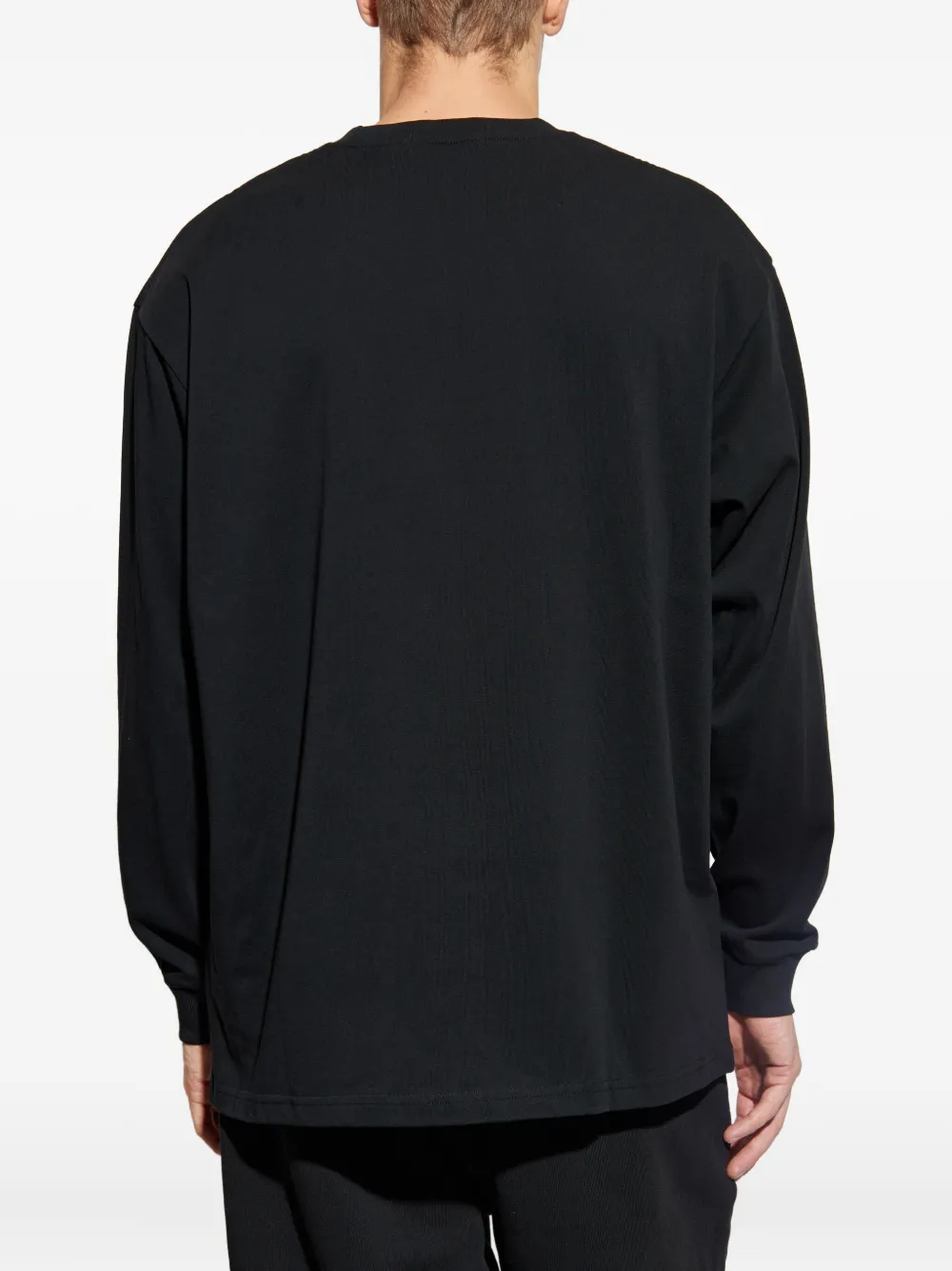 A Bathing Ape Ape Head Spray-paint Long-sleeve T-shirt In Black