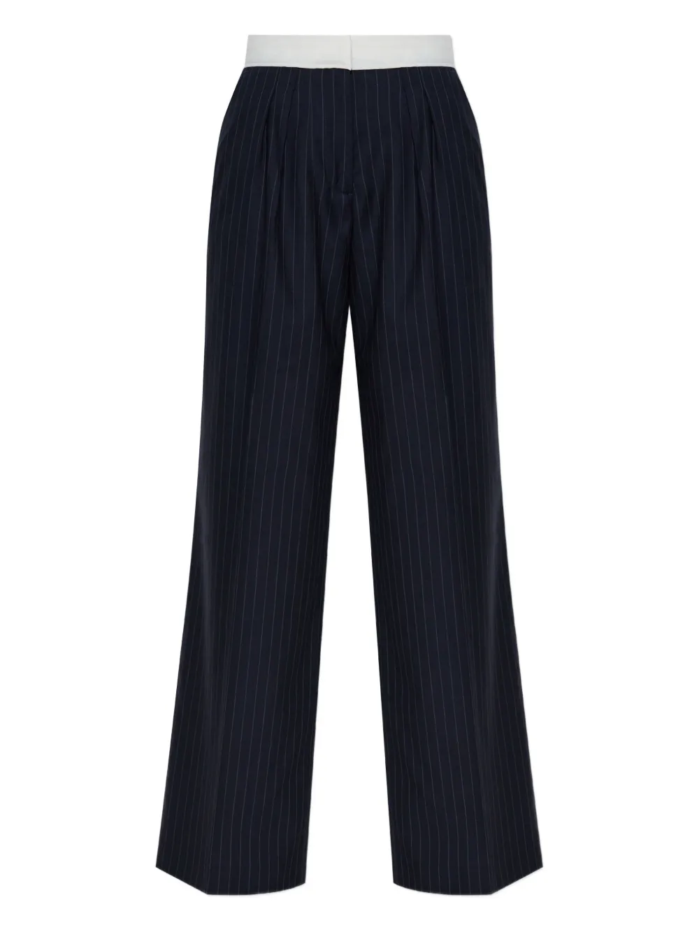 Officine Generale Broek met krijtstreep en vlakken Blauw