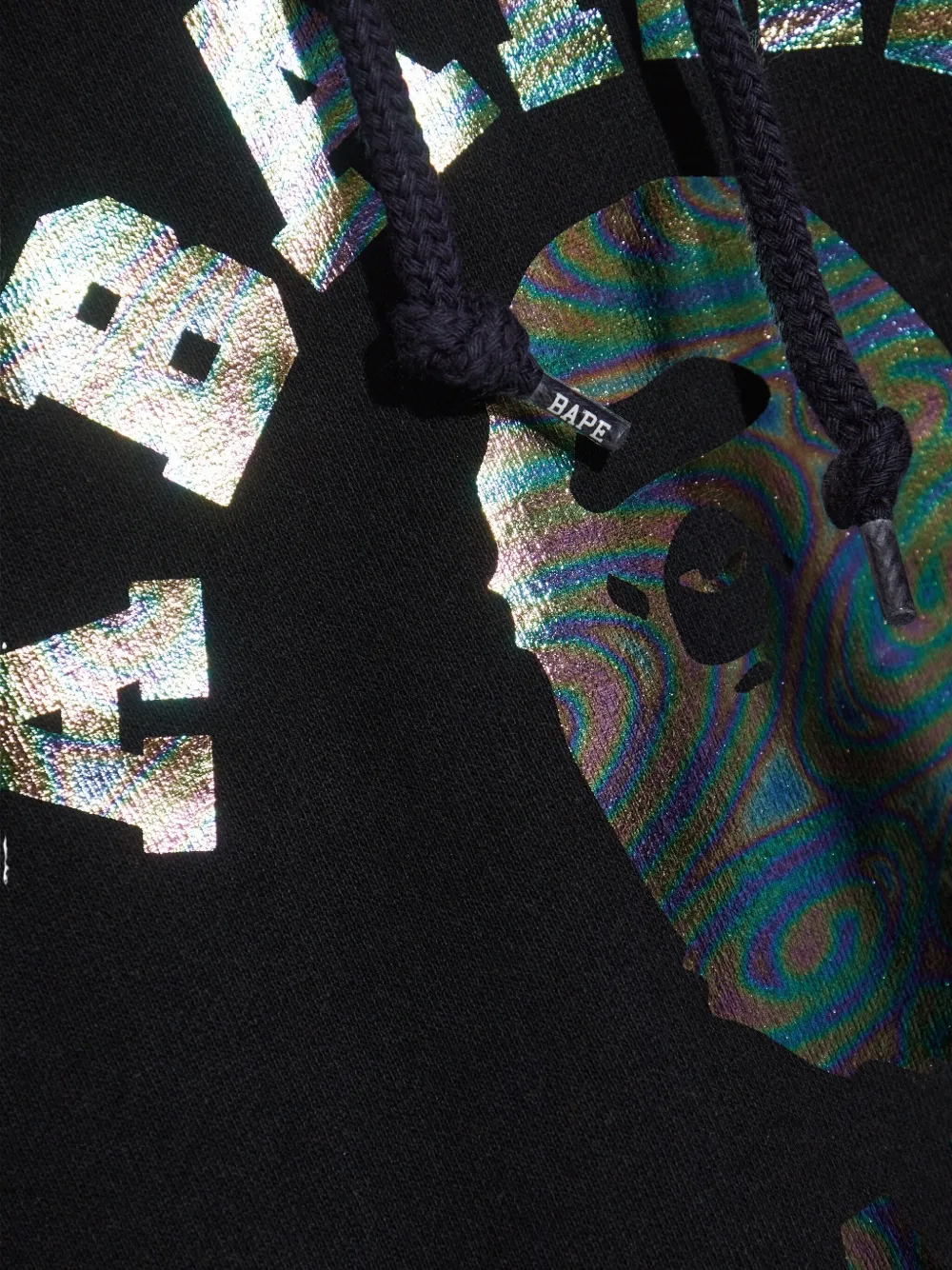 A Bathing Ape Logo-print Hoodie In Black