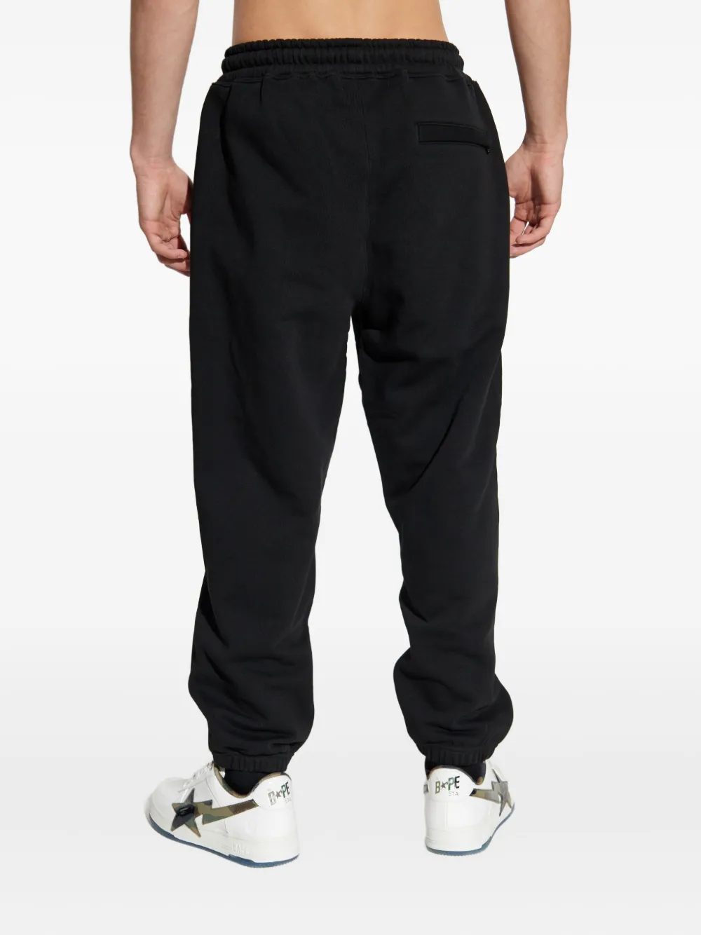 A Bathing Ape Shark-motif Track Pants In Black